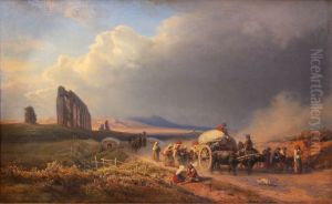 Landschaft Mit Handlerzug by August Bromeis