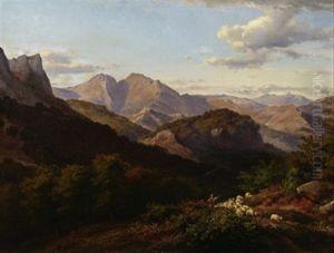 In Den Albaner Bergen by August Bromeis