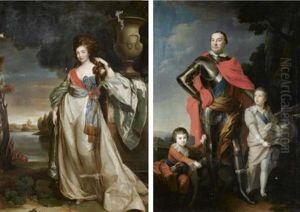 The Polish Count Franciszek Ksawery Branicki And His Russian Wife Alexandrine Vassilievna Engelhardt (pair)