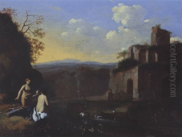 Landschaft Mit Diana Und Ihren Nymphen Vor Einer Ruine - view 1