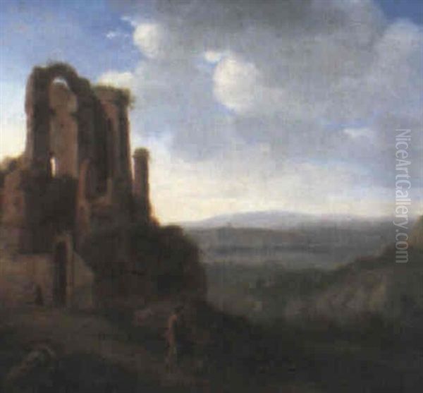 Landscape With Figures Beside A Ruin - view 1