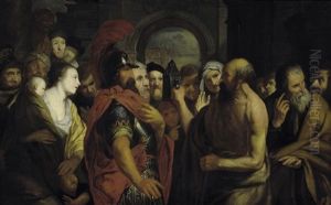 Diogenes Auf Der Suche Nach Einem Menschen Auf Dem Markt Von Athen by Jan Gerritsz van Bronckhorst