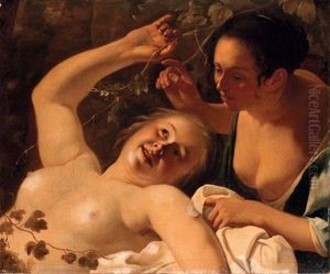 Nymphs In A Wood by Jan Gerritsz van Bronckhorst