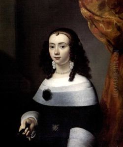 Bildnis Einer Dame Mit Facher by Jan Gerritsz van Bronckhorst