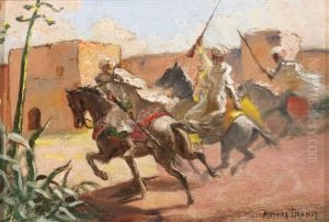 Fantasia Devant Les Remparts De Marrakech by Matteo Brondy