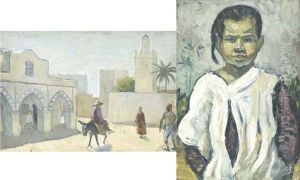 Une Ruelle De Medina Et Sur L'autre (+ Une Enfant Devant Une Palmeraie; Verso)