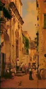 Une Rue A Sorrente Une Rue A Sorrente