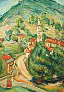 Village En Montagne by Joseph Bronstein