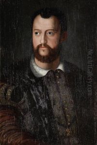 Portrait Of Grand Duke Cosimo I De'medici, Bust-length, In Fur-trimmed Robes