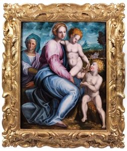 Anna Selbdritt Mit Dem Johannesknaben by Agnolo Bronzino