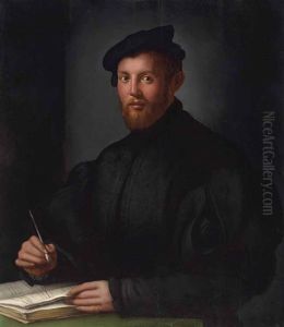 Portrait Of A Young Man With A Book by Agnolo Bronzino