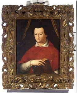 A Portrait Of Cardinal Giovanni Di Cosimo I De Medici by Agnolo Bronzino