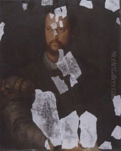 Portrait Of Cosimo I De' Medici In An Embroidered Doublet With Fur Wrap