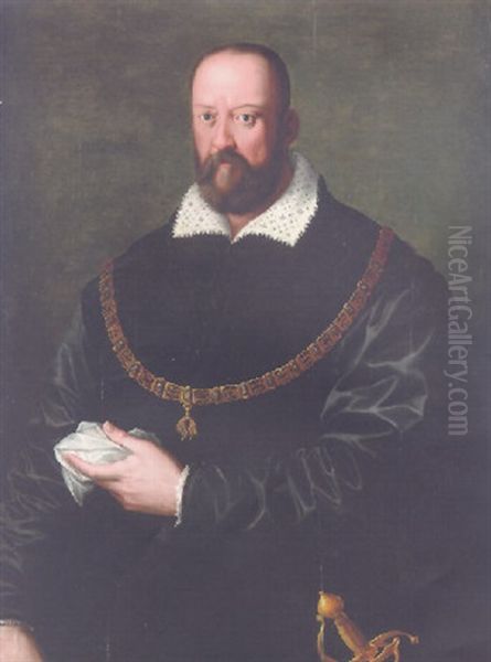 Portrait Of Cosimo De Medici I Wearing The Order Of The Golden Fleece - view 1