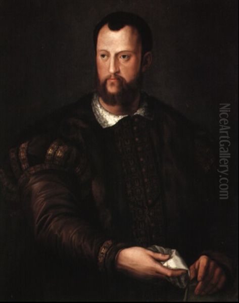 Portrait Of Cosimo I De Medici Wearing The Order Of The Golden Fleece - view 1