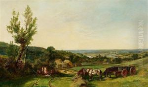 Haytime In The Wye Valley by Edward Adveno Brooke