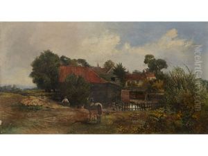 A Village Farm by Edward Adveno Brooke