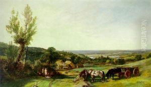 Hay Time In The Wye Valley by Edward Adveno Brooke