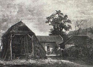 A Farmyard Scene by Edward Adveno Brooke