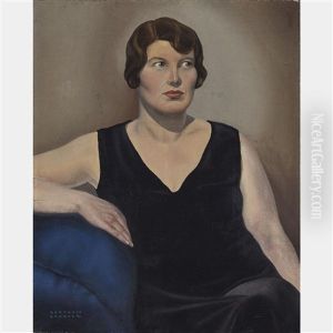 Portrait Of Miss. Rosa Hermannsson by Bertram Richard Brooker