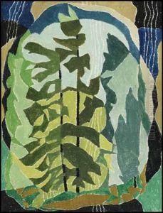Abstract (+ Trees, Verso) by Bertram Richard Brooker