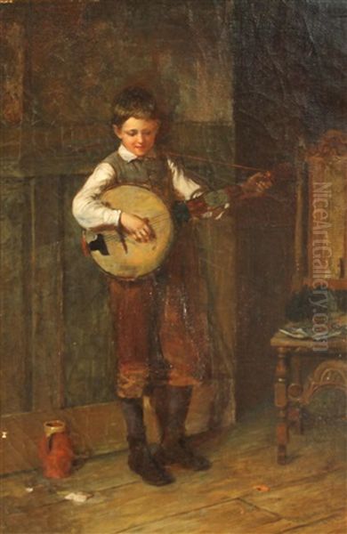 The Banjo Player - view 1