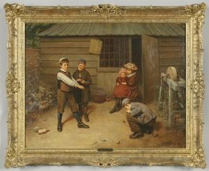 Children Playing by Harry Brooker