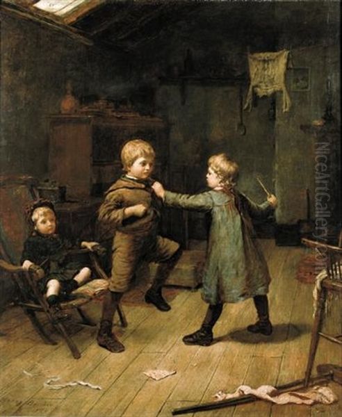 Children Playing At Horse-and-cart - view 1