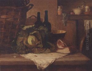 A Kitchen Interior by Harry Brooker
