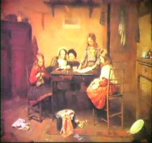 Young Dressmakers by Harry Brooker