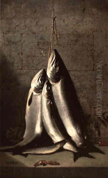 Hanging California Salmon - view 1