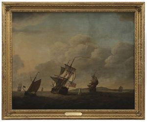 A 4th Rate Of The British Navy Sailing West From Plymouth