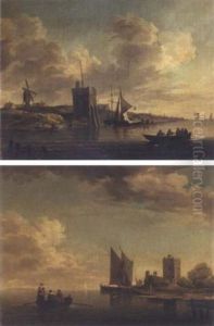 View Of Blankenburg Castle Off The Coast Of Flanders (+ Another, Similar; 2 Works)
