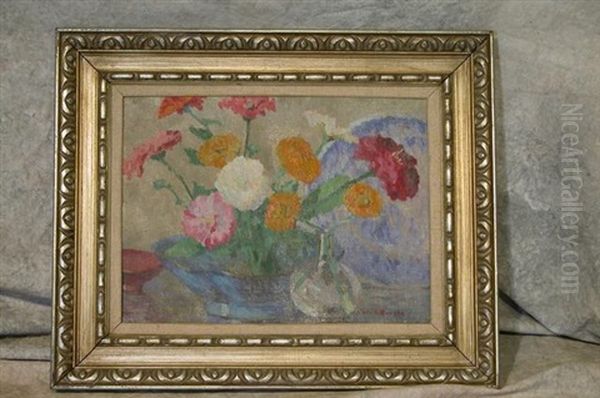 Zinnias And Marigolds - view 1