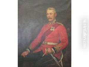 Portrait Of Lt. Col. William Coape Sherbrooke Oates (1862-1942) Of Besthorpe, Nots by Henry Jamyn Brooks