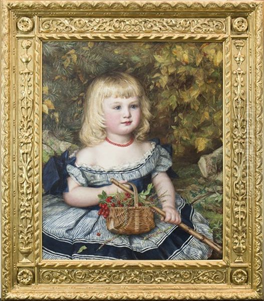 Young Girl In A Striped Dress - view 1