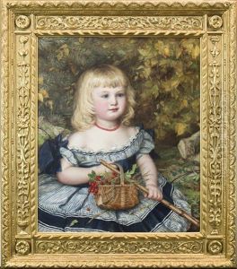 Young Girl In A Striped Dress by Maria Matilda Brooks
