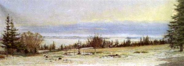 The View From The Garden Of Kent House, Quebec, Overlooking The Isle D'orleans With Quebec City In The Distance - view 1