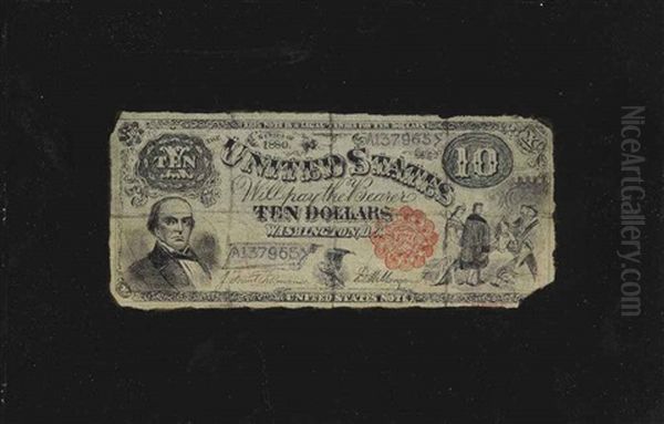 Ten Dollar Bill With Red Treasury Seal - view 1