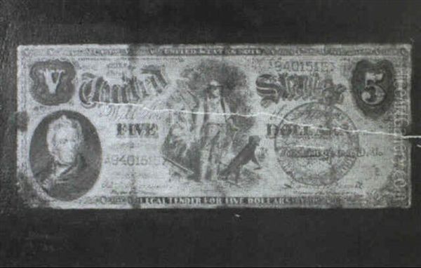 Five Dollar Note/a Trompe L'oeil - view 1