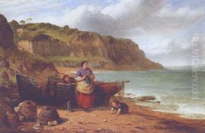 Fisherfolk On The Beach