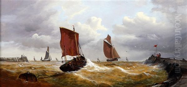 Fishing Boats Off The Coast (pair) - view 1