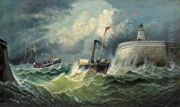 The Ramsgate Lifeboat Bradford With The Rescued Crew Of The Indian Chief On Board - view 1