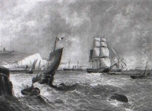 Port Dover-the Channel Packet Coming Into Dover by William (of Ramsgate) Broome