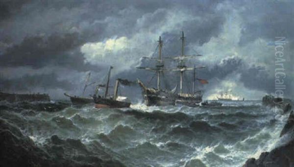 The Sailing Ship 'indian Chief' Being Towed... - view 1