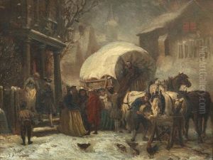 The Arival; The Departure; Setting Off, A Set Of Three by Jean Jacques Zuidema Broos