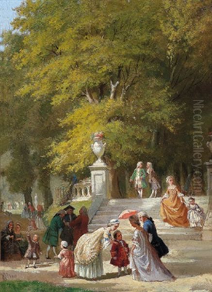 Elegante Gesellschaft Im Park - view 1