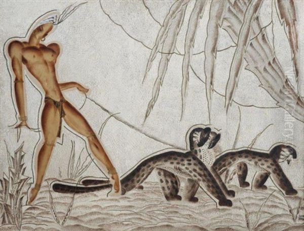 Josephine Baker (?) Tiree Par Des Lynx - view 1