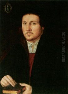Portrait Of A Man (a Doctor?), Wearing A Black Fur-lined Cape, Black Hat And Holding A Book