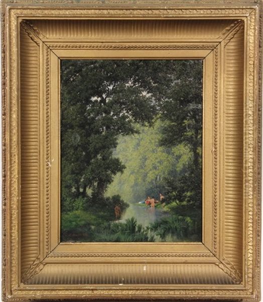Women Bathing In The Woods - view 1